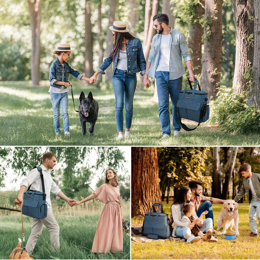 Airline-Approved Dog & Cat Travel Bag Set ✈️ – Weekend Pet Organizer with Bowls, Food Containers & Feeding Mat