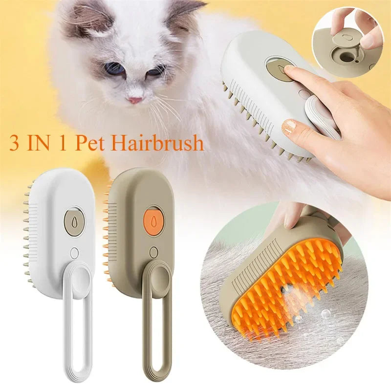 Magic Pet Grooming Brush – Steam Clean, De-Shed & Massage in One!