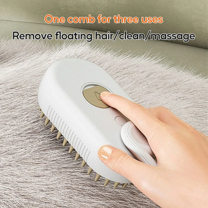 Magic Pet Grooming Brush – Steam Clean, De-Shed & Massage in One!
