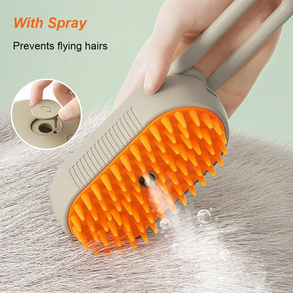 Magic Pet Grooming Brush – Steam Clean, De-Shed & Massage in One!