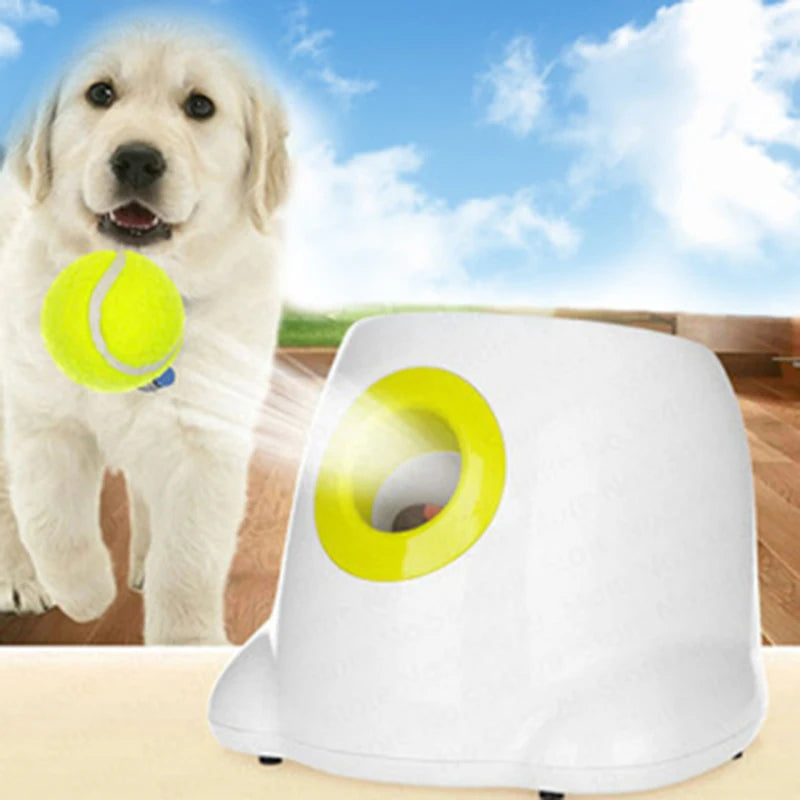 Automatic Dog Ball Launcher – Interactive Tennis Ball Throwing Toy for Dogs