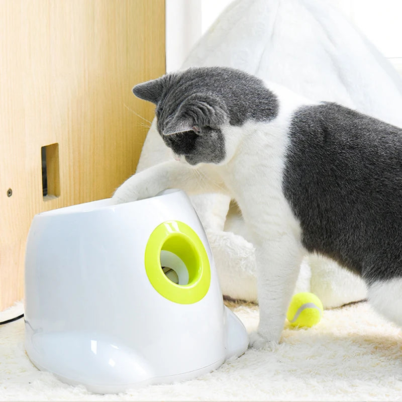 Automatic Dog Ball Launcher – Interactive Tennis Ball Throwing Toy for Dogs