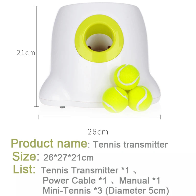 Automatic Dog Ball Launcher – Interactive Tennis Ball Throwing Toy for Dogs